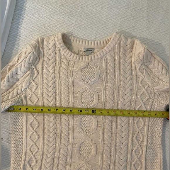 LL Bean Women’s Double L Cableknit Sweater - Picture 4 of 5
